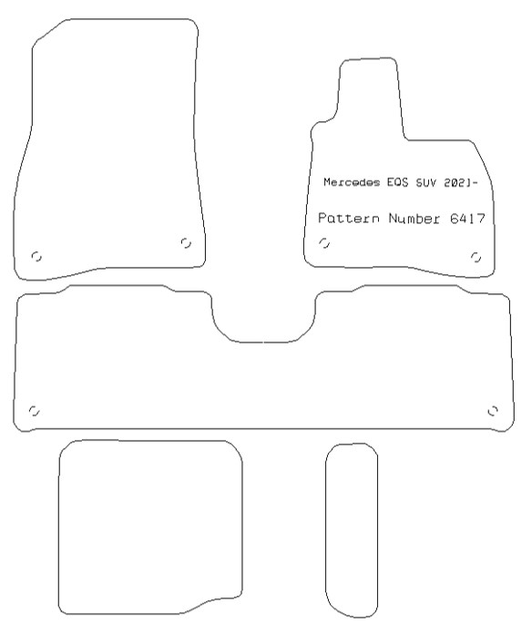 Mercedes EQS SUV 7 Seat Car Mats (2021 Onwards)