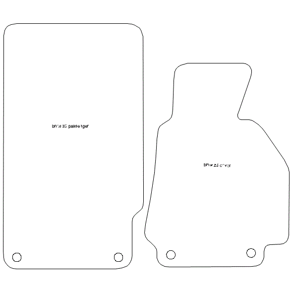 BMW Z3 or Z3 Roadster Car Mats with Twist Turn Fixing